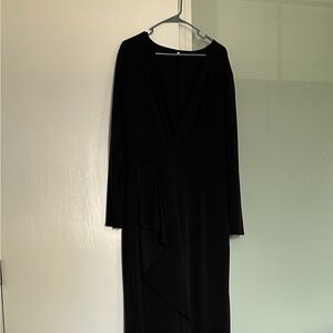 Elegant Black Long Sleeve Dress